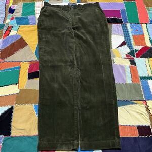 Polo Ralph Lauren Olive Green Corduroy Loose Fitted Pants 36Wx32L